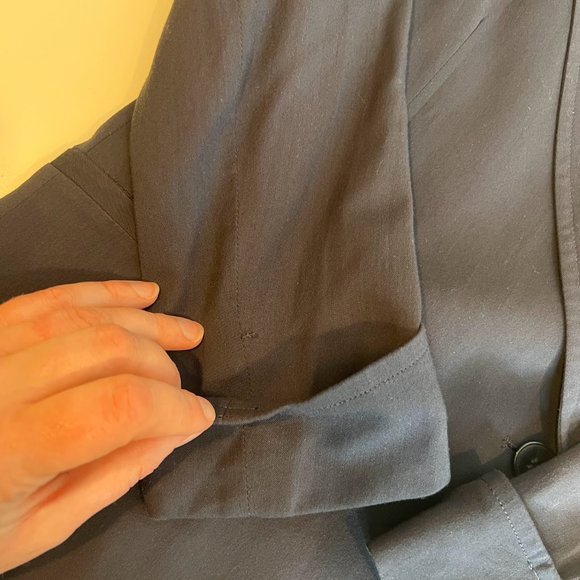 Theory 'Bastian Malaya' Navy Double Breasted Blazer draped - 6 - Picture 11 of 11